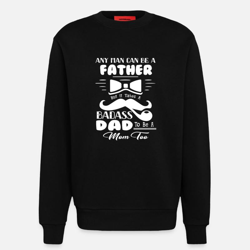 Father's Day Single Dad - Sweatshirt - made by SPREAD  - SOLID BLACK