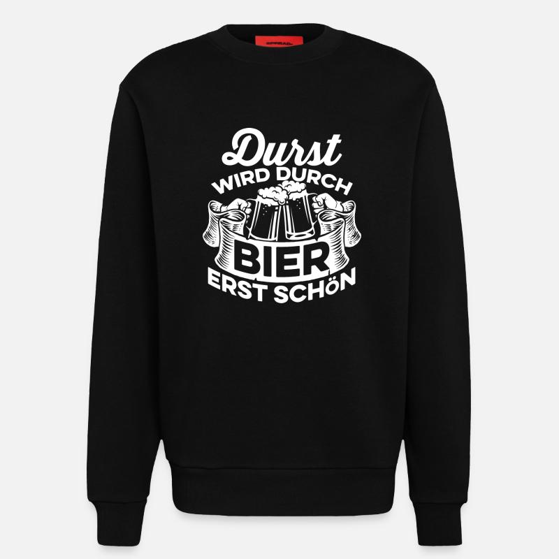 Bier - Durst - Sweatshirt - made by SPREAD  - SOLID BLACK