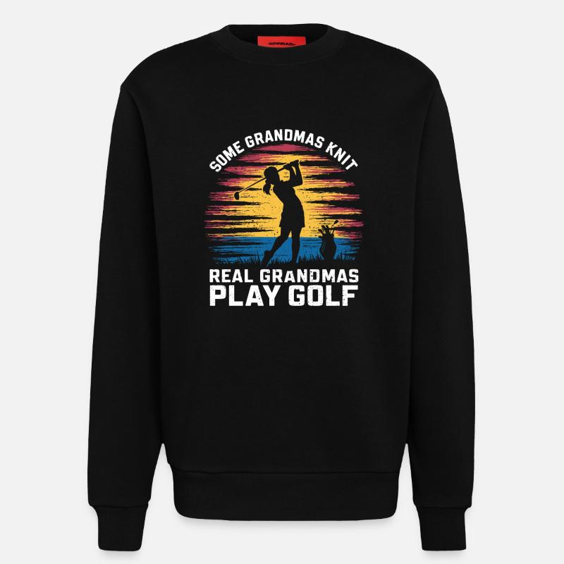 Echte Omas spielen Golf - Sweatshirt - made by SPREAD  - SOLID BLACK