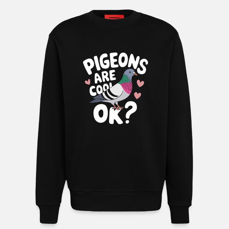 Taube Tauben Tier Vogel - Sweatshirt - made by SPREAD - SOLID BLACK
