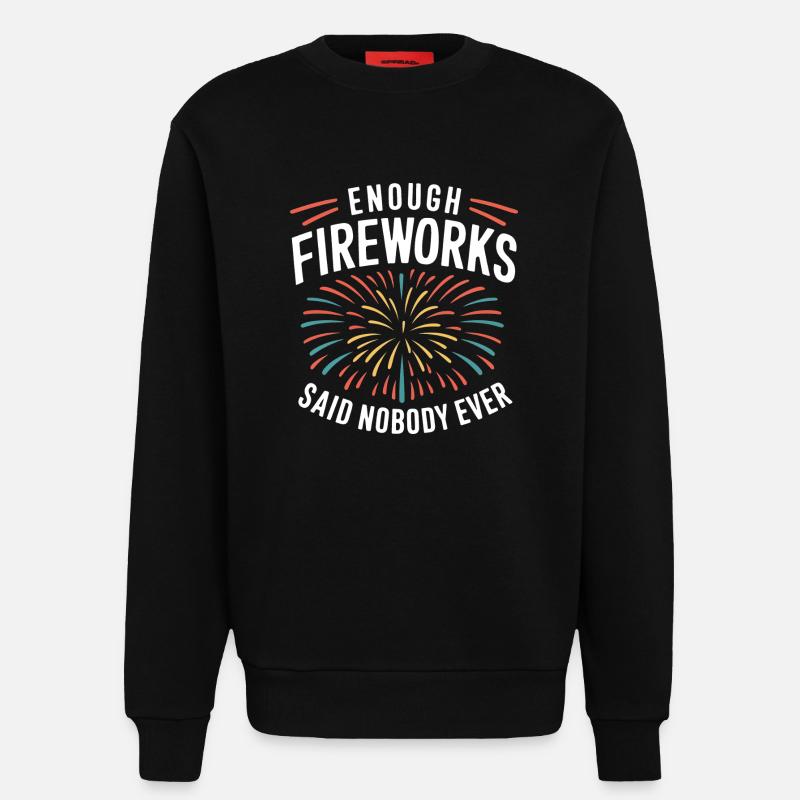 Pyrotechnics Fireworks Pyrotechnics - Sweatshirt - made by SPREAD - SOLID BLACK