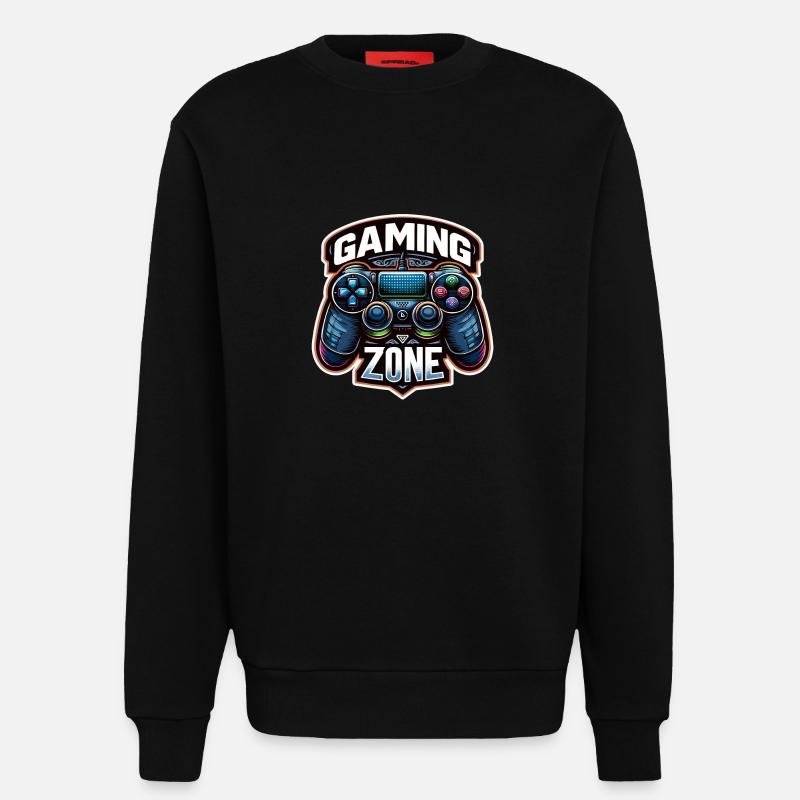 Gaming Zone - Controller Illustration - Sweatshirt - made by SPREAD - SOLID BLACK