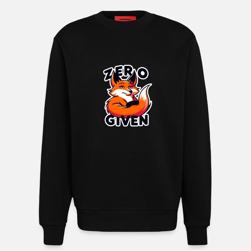 Zero Given - Fox Illustration - Sweatshirt - made by SPREAD - SOLID BLACK