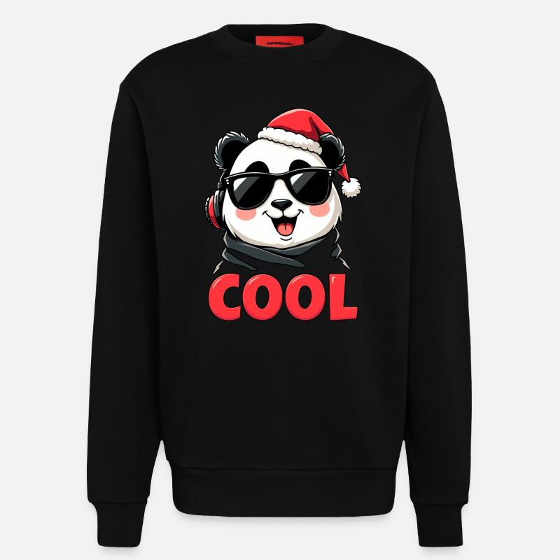 cooler Panda - Sweatshirt - made by SPREAD  - SOLID BLACK