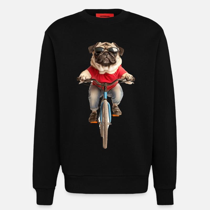 Mops - Sweatshirt - made by SPREAD  - SOLID BLACK
