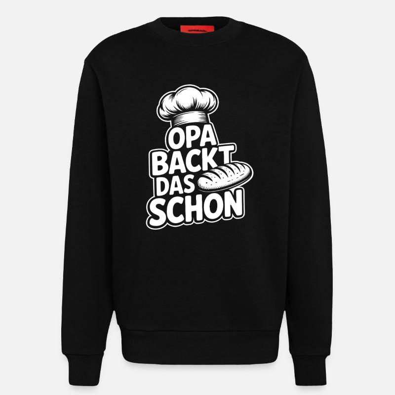 Opa backt das schon - Sweatshirt - made by SPREAD - SOLID BLACK