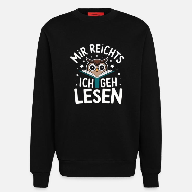 Nachteule Eule Eulen Vogel - Sweatshirt - made by SPREAD - SOLID BLACK