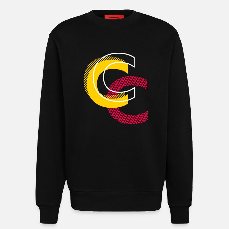 Buchstabe C Geschenk - Sweatshirt - made by SPREAD - SOLID BLACK