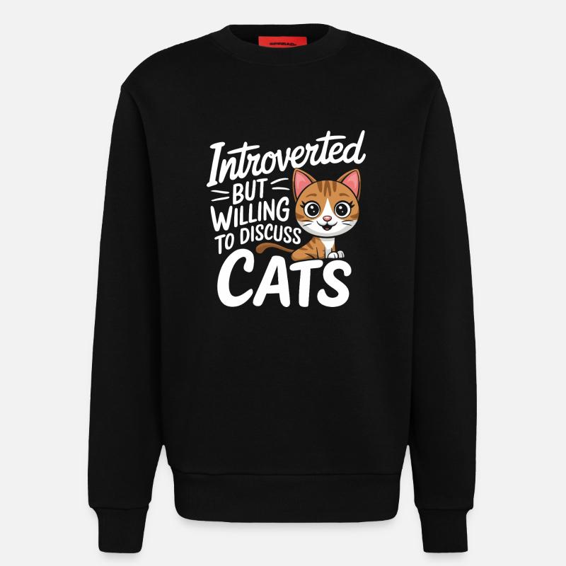 Introvert, antisocial, introvert - Sweatshirt - made by SPREAD  - SOLID BLACK