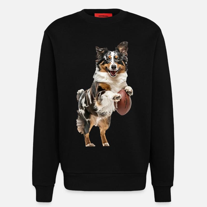 Australischer Schäferhund - Sweatshirt - made by SPREAD  - SOLID BLACK
