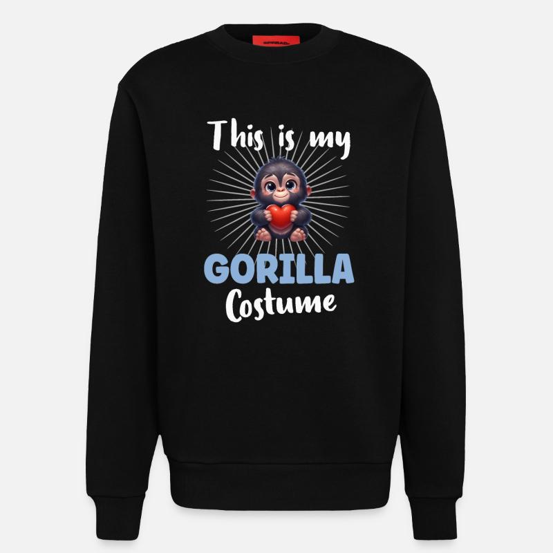 Gorilla Affe - Sweatshirt - made by SPREAD  - SOLID BLACK