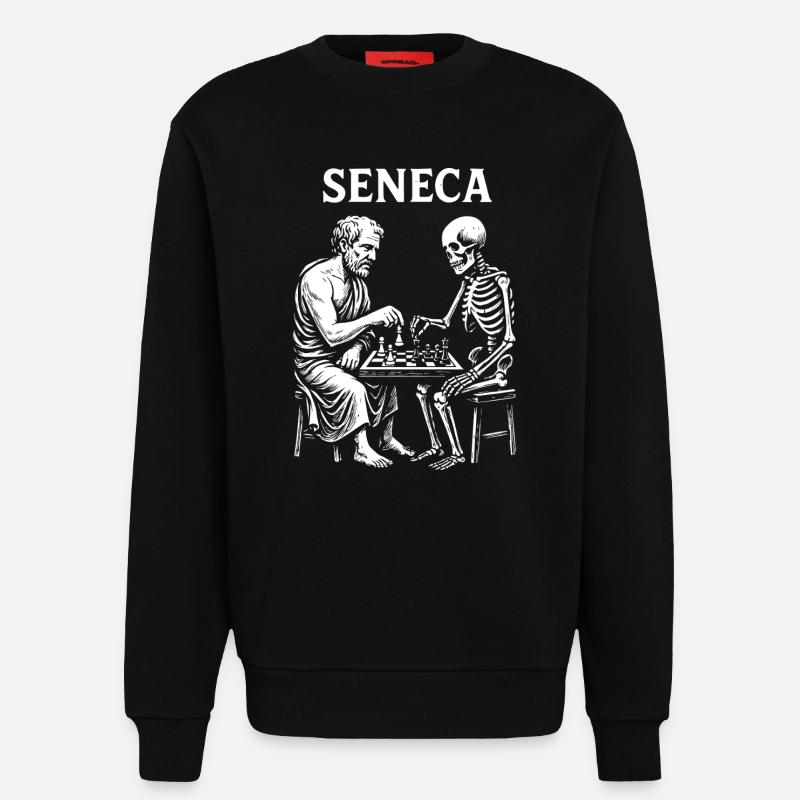 Seneca Skelettschach - Sweatshirt - made by SPREAD - SOLID BLACK