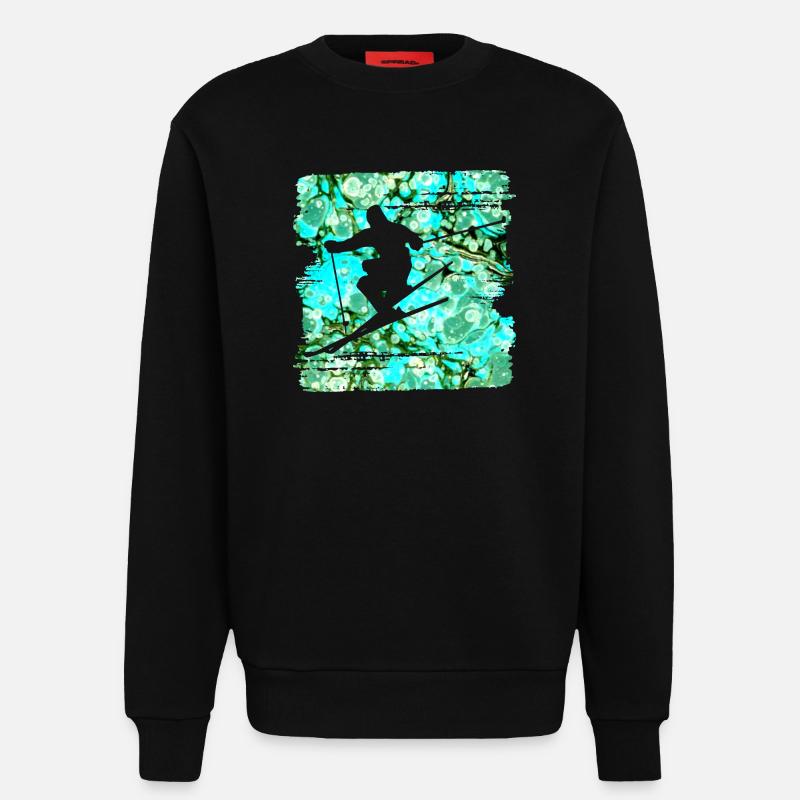 skifahrer e 248 - Sweatshirt - made by SPREAD - SOLID BLACK