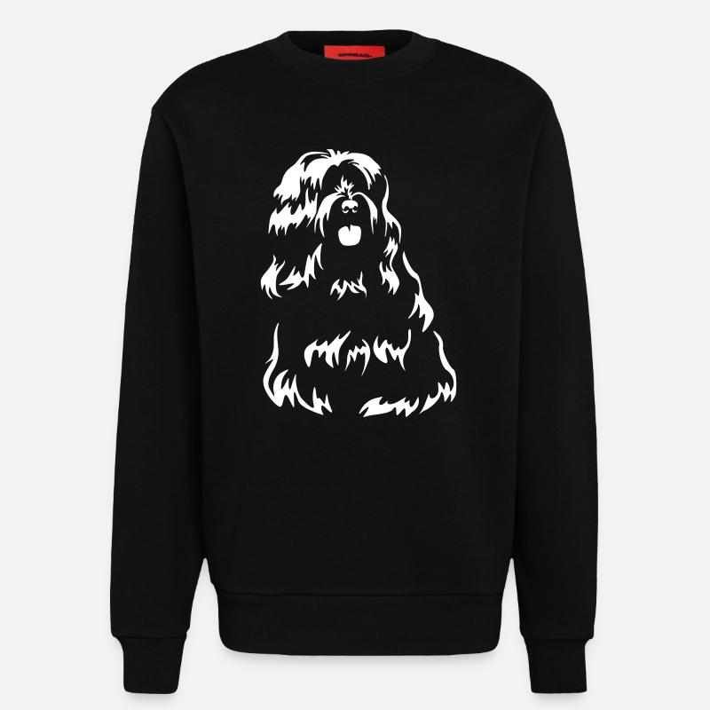Tibet Terrier "Black Edition" - Sweatshirt - made by SPREAD - SOLID BLACK