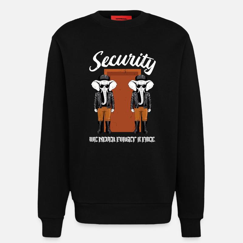 Security Elefanten - Sweatshirt - made by SPREAD  - SOLID BLACK