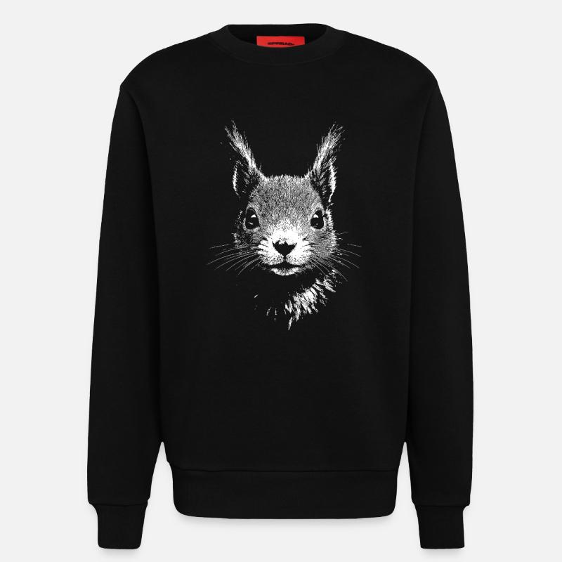Eichhörnchen - Sweatshirt - made by SPREAD  - SOLID BLACK