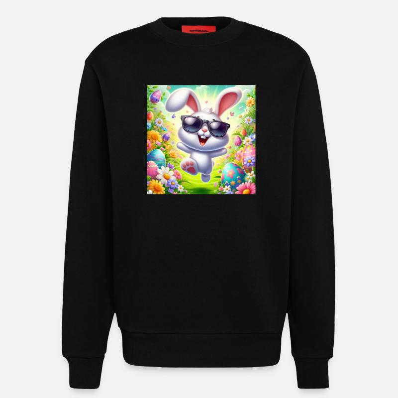 Happy Easter Bunny - Sweatshirt - made by SPREAD  - SOLID BLACK