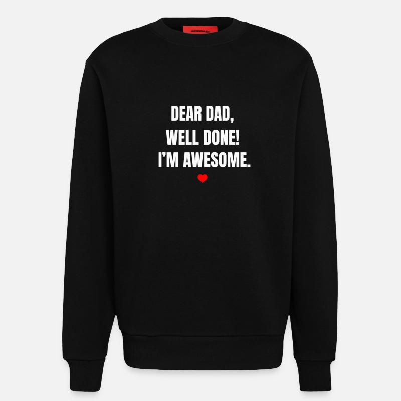Father's Day - Sweatshirt - made by SPREAD  - SOLID BLACK