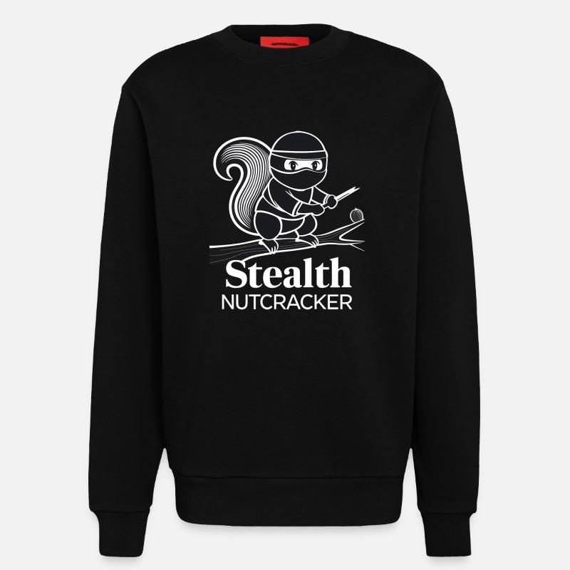 Ninja-Eichhörnchen - Sweatshirt - made by SPREAD - SOLID BLACK