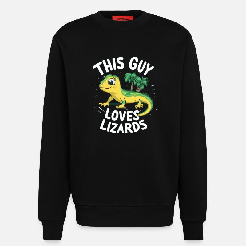 This Guy Loves Lizards - Sweatshirt - made by SPREAD  - SOLID BLACK