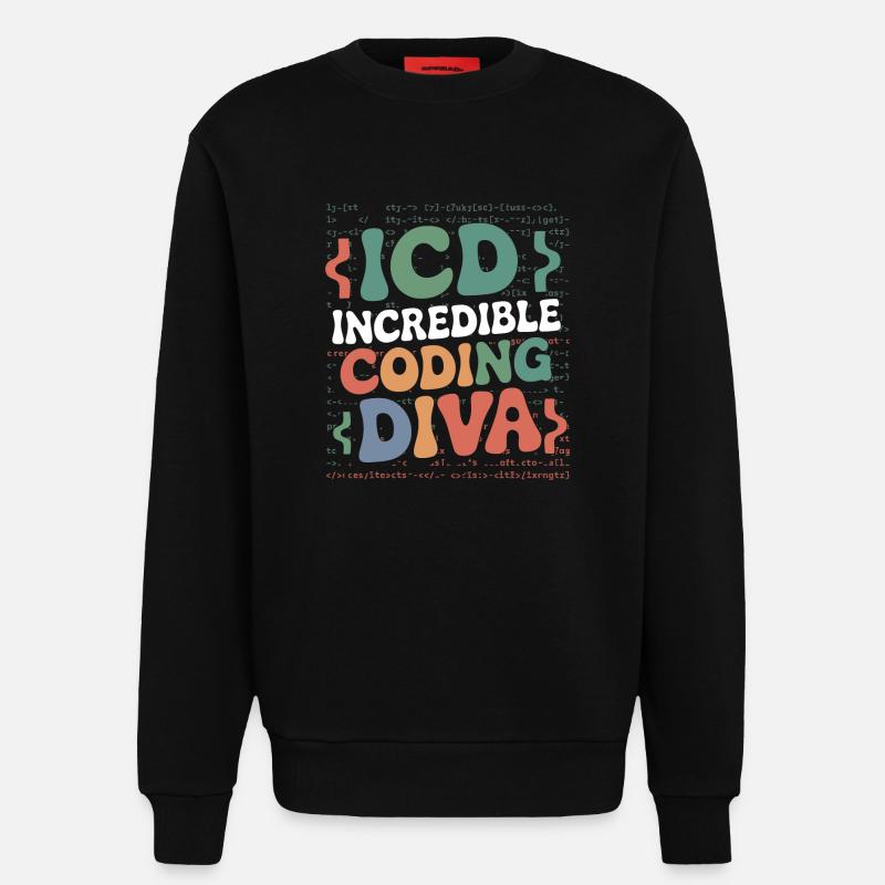 Leidenschaftliche Codierkunst - Sweatshirt - made by SPREAD - SOLID BLACK