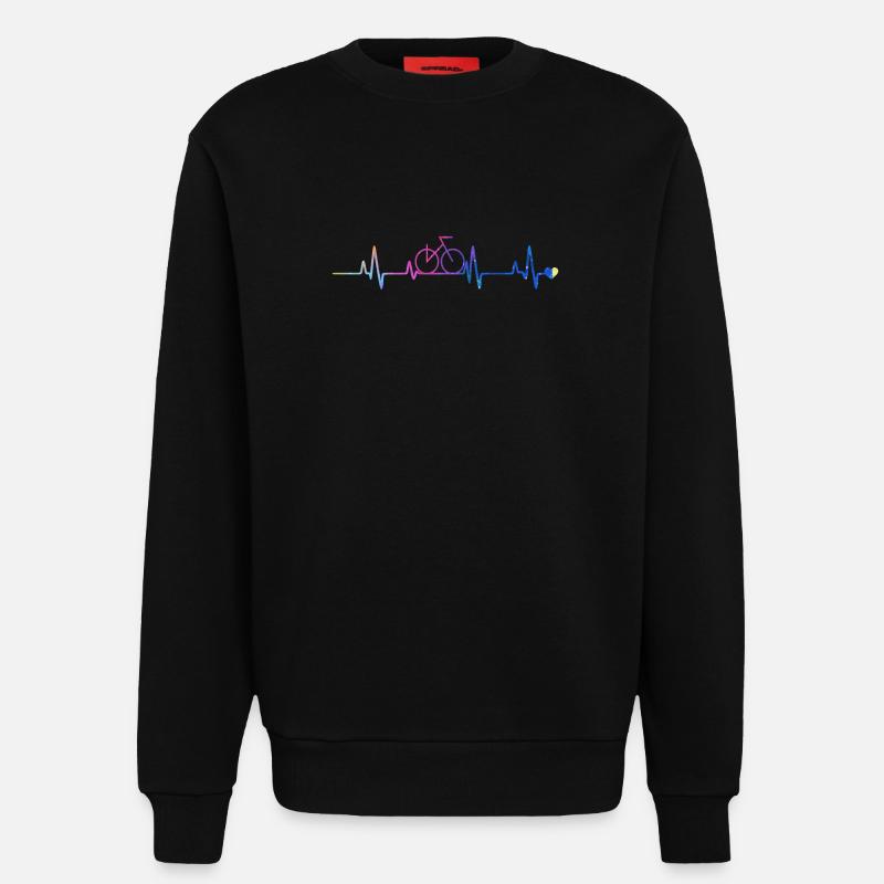 Bicycle Heart Gradient - Sweatshirt - made by SPREAD  - SOLID BLACK