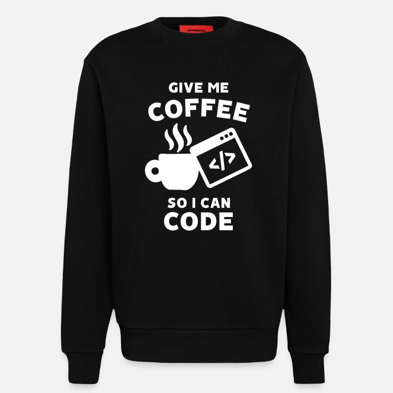 Karriere Statement Arbeit Coder Geld Verdienen - Sweatshirt - made by SPREAD  - SOLID BLACK