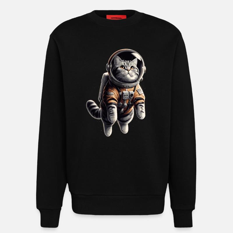 Astronaut BKH getigert Geschenk - Sweatshirt - made by SPREAD  - SOLID BLACK