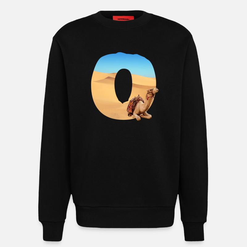 wüste mit kamel o - Sweatshirt - made by SPREAD  - SOLID BLACK