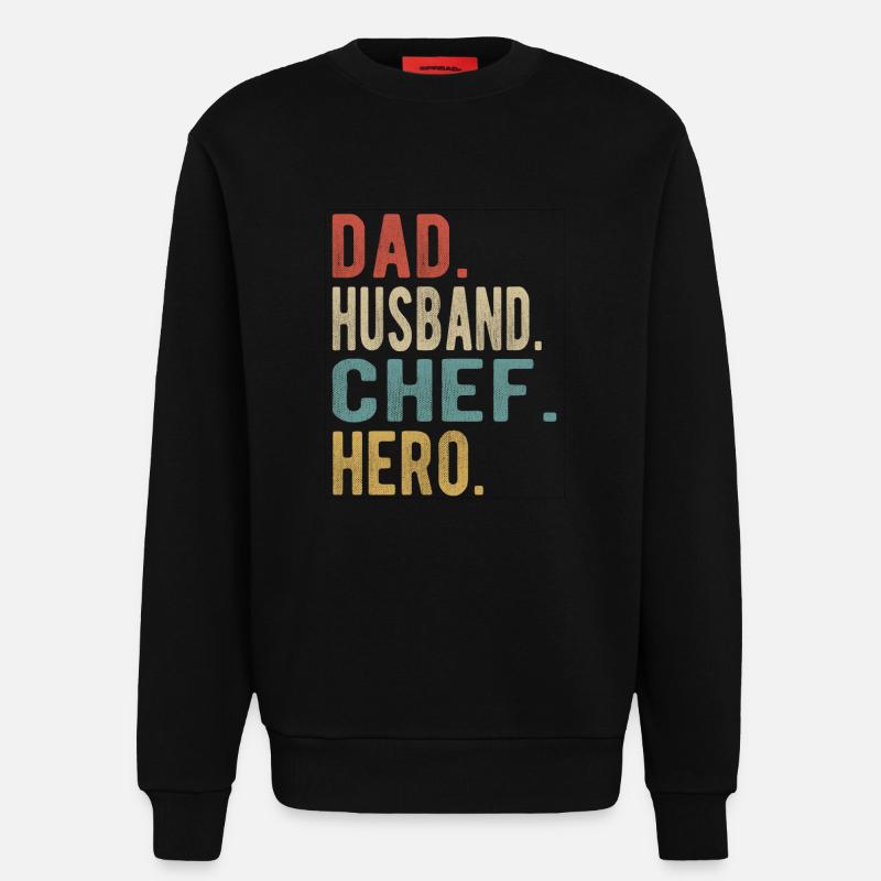 Koch Vater Ehemann Held - Sweatshirt - made by SPREAD  - SOLID BLACK