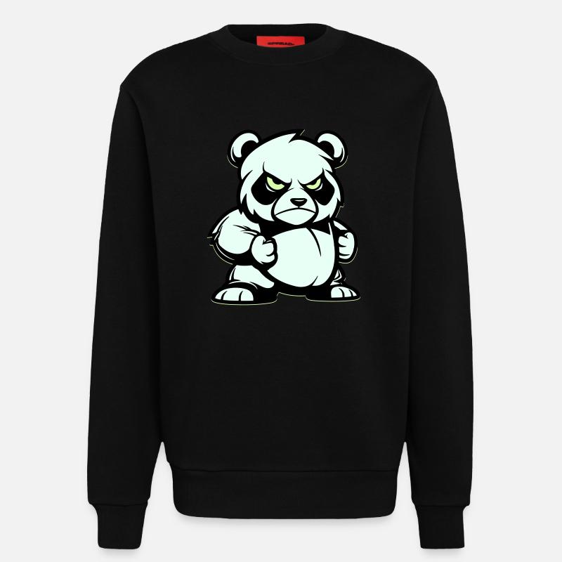 pandabär comic - Sweatshirt - made by SPREAD  - SOLID BLACK