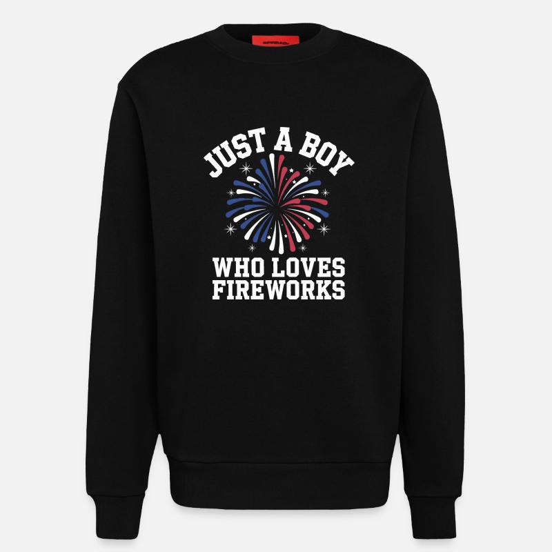 Pyrotechnics Fireworks Pyrotechnics - Sweatshirt - made by SPREAD  - SOLID BLACK