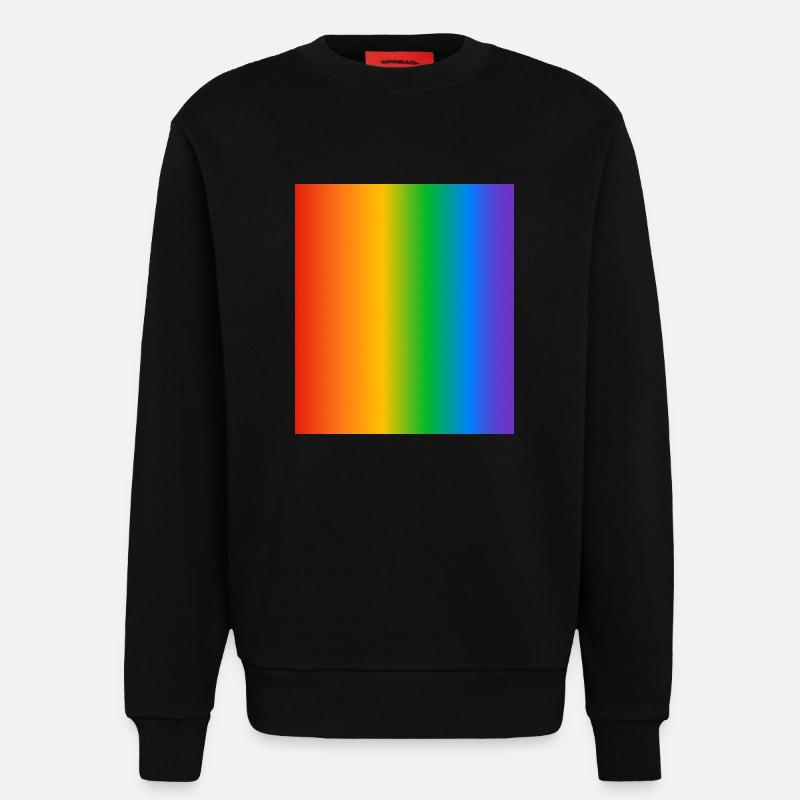 Regenbogen Farbverläufe Farben - Sweatshirt - made by SPREAD - SOLID BLACK