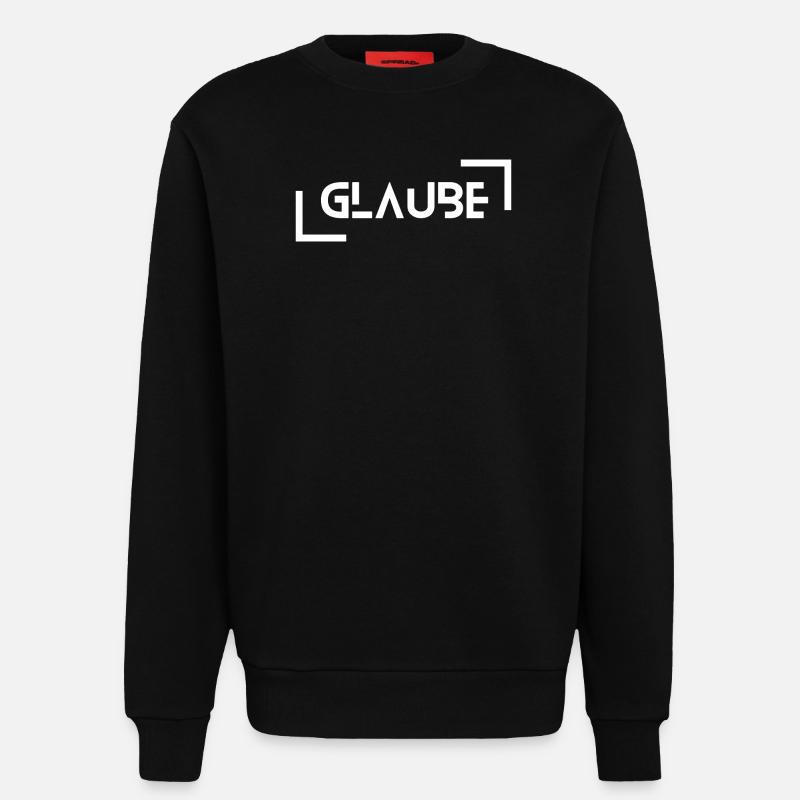 Glaube - Sweatshirt - made by SPREAD - SOLID BLACK