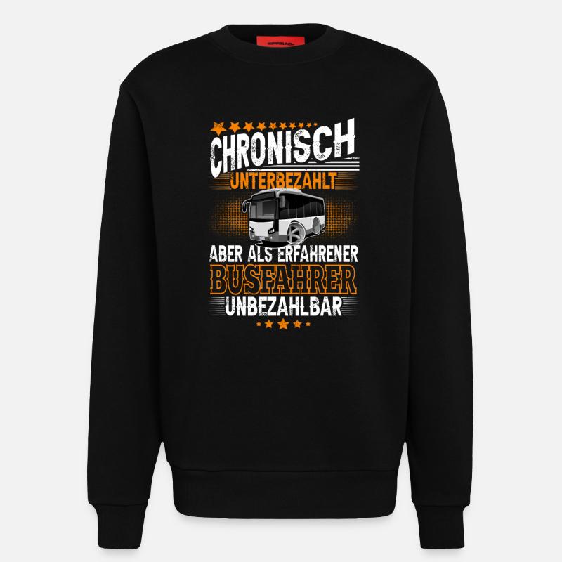 Busfahrer - Sweatshirt - made by SPREAD - SOLID BLACK