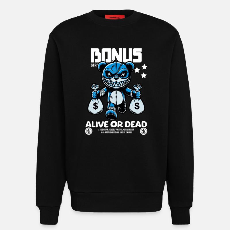 Bonus Bär – Gesucht: Lebendig oder Tot - Sweatshirt - made by SPREAD  - SOLID BLACK