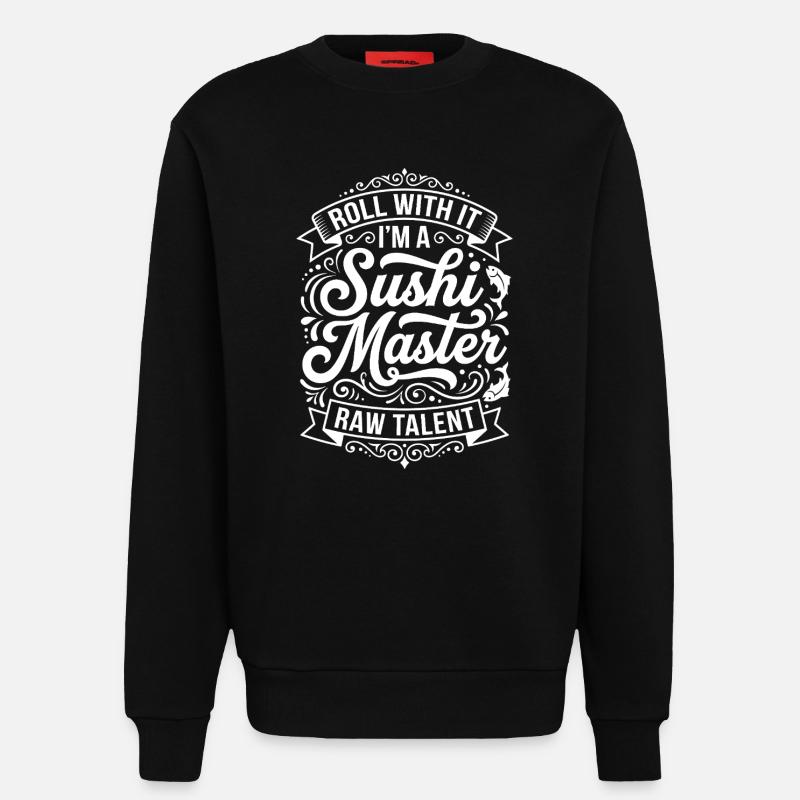Sushi Master Roll with Talent - Sweatshirt - made by SPREAD  - SOLID BLACK