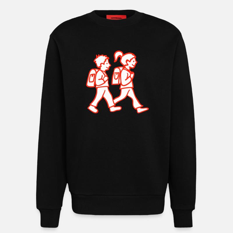 backpack suitcase backpack bag briefcase22 - Sweatshirt - made by SPREAD  - SOLID BLACK