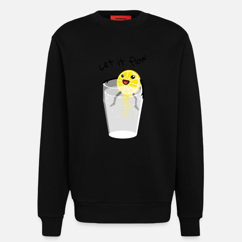 Let-it-flow - Sweatshirt - made by SPREAD - SOLID BLACK