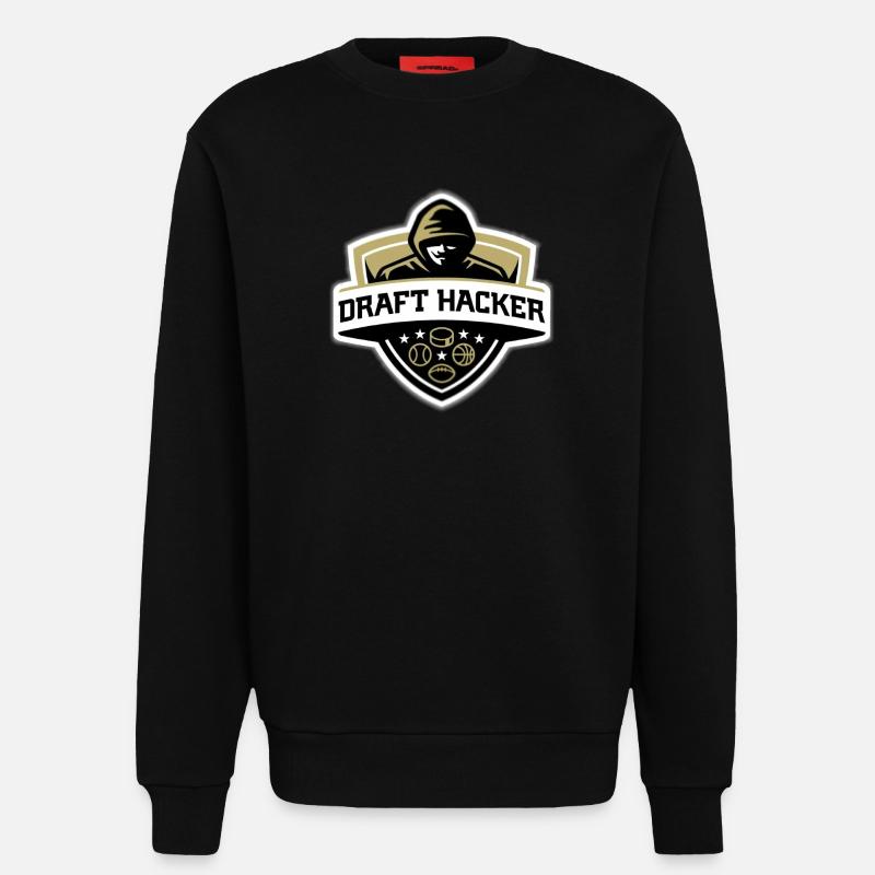 Draft hacker - Sweatshirt - made by SPREAD  - SOLID BLACK