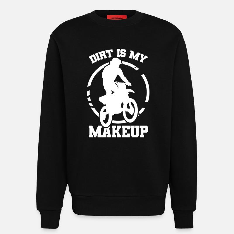 Dirt is my make-up - Sweatshirt - made by SPREAD  - SOLID BLACK