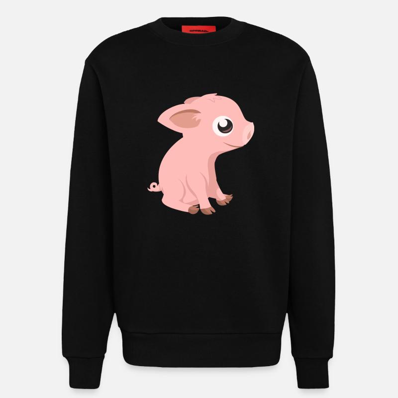 piggy - Sweatshirt - made by SPREAD  - SOLID BLACK