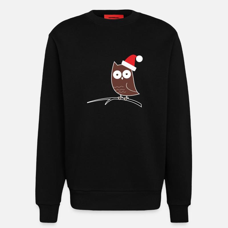 Die Weihnachts-Eule! Geschenk Idee - Sweatshirt - made by SPREAD  - SOLID BLACK