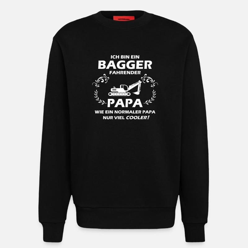 Bagger Papa - Sweatshirt - made by SPREAD  - SOLID BLACK