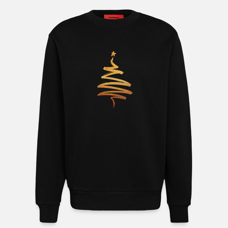 Weihnachtsbaum - Gold Geschenk Geschenkidee - Sweatshirt - made by SPREAD  - SOLID BLACK