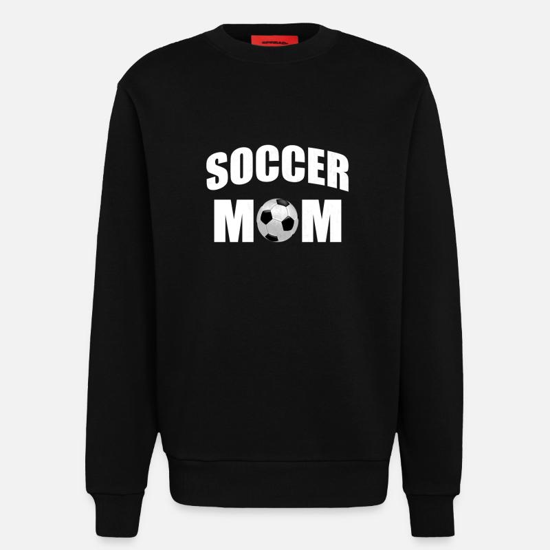 Soccer mère mère - Sweat bio décontracté fabriqué en UE - SOLID BLACK