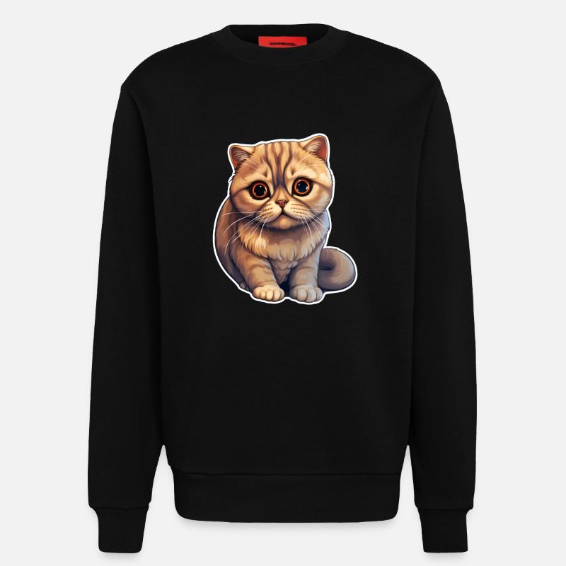Scottish Fold Katze - Sweatshirt - made by SPREAD  - SOLID BLACK