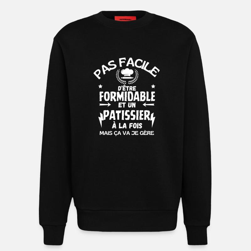 FORMIDABLE PASTRY CHEF - Sweatshirt - made by SPREAD  - SOLID BLACK