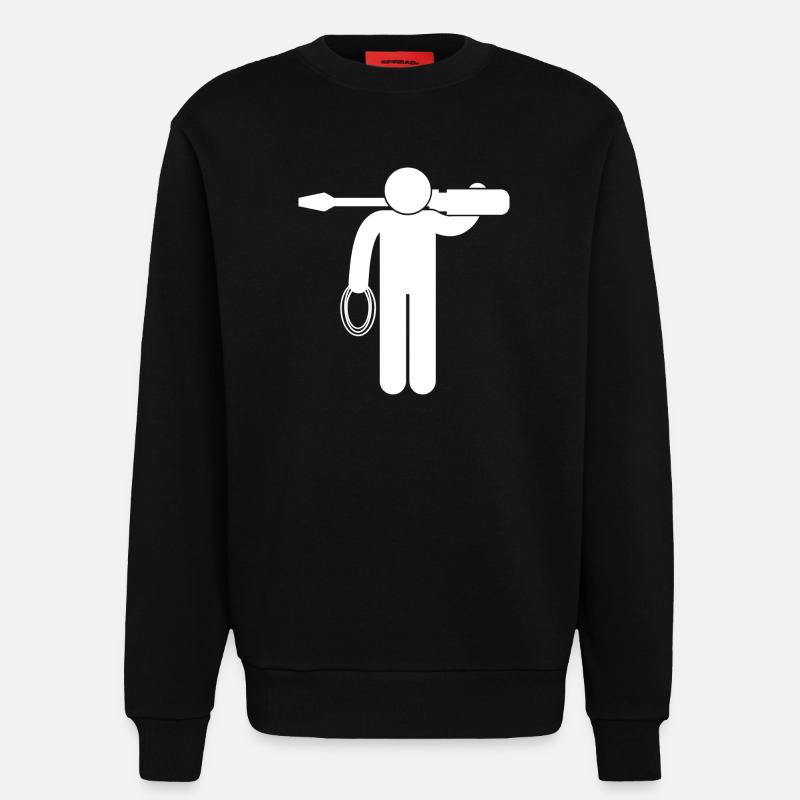 Electronic electrician Electrical Engineer - Sweatshirt - made by SPREAD  - SOLID BLACK