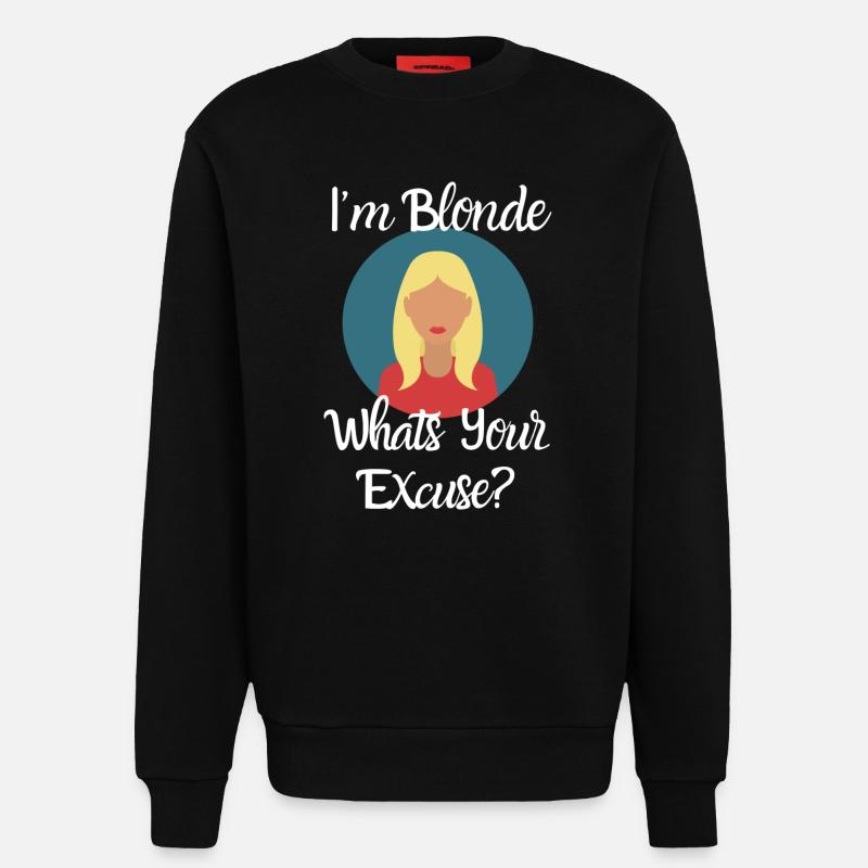 Blondes Haar - Sweatshirt - made by SPREAD - SOLID BLACK